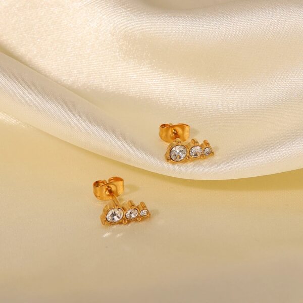 Micro Paved Zirconia Embellished Stud Earrings