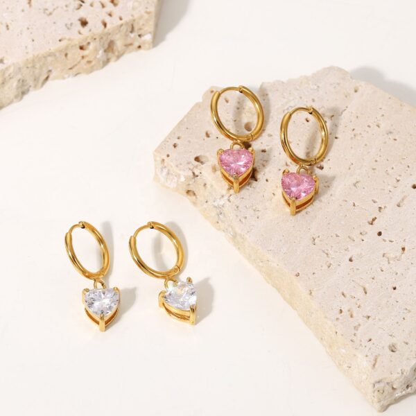 The Dicentra Heart Mini Hoop Earrings - Image 2