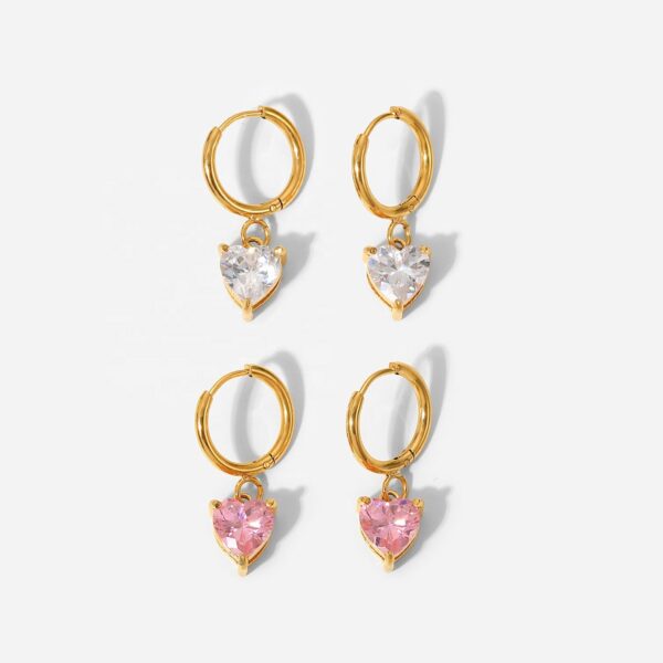 The Dicentra Heart Mini Hoop Earrings - Image 3