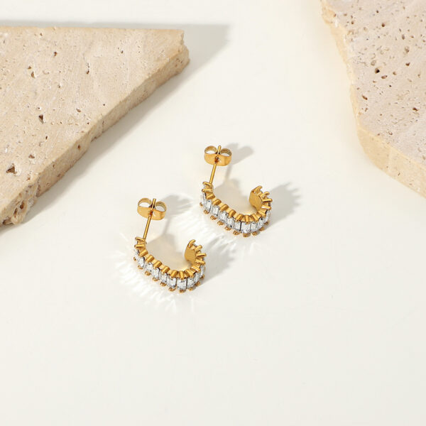 The Kadpul CZ Hoop Earrings - Image 3