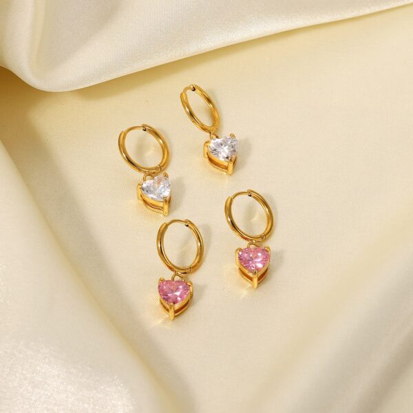 The Dicentra Heart Mini Hoop Earrings